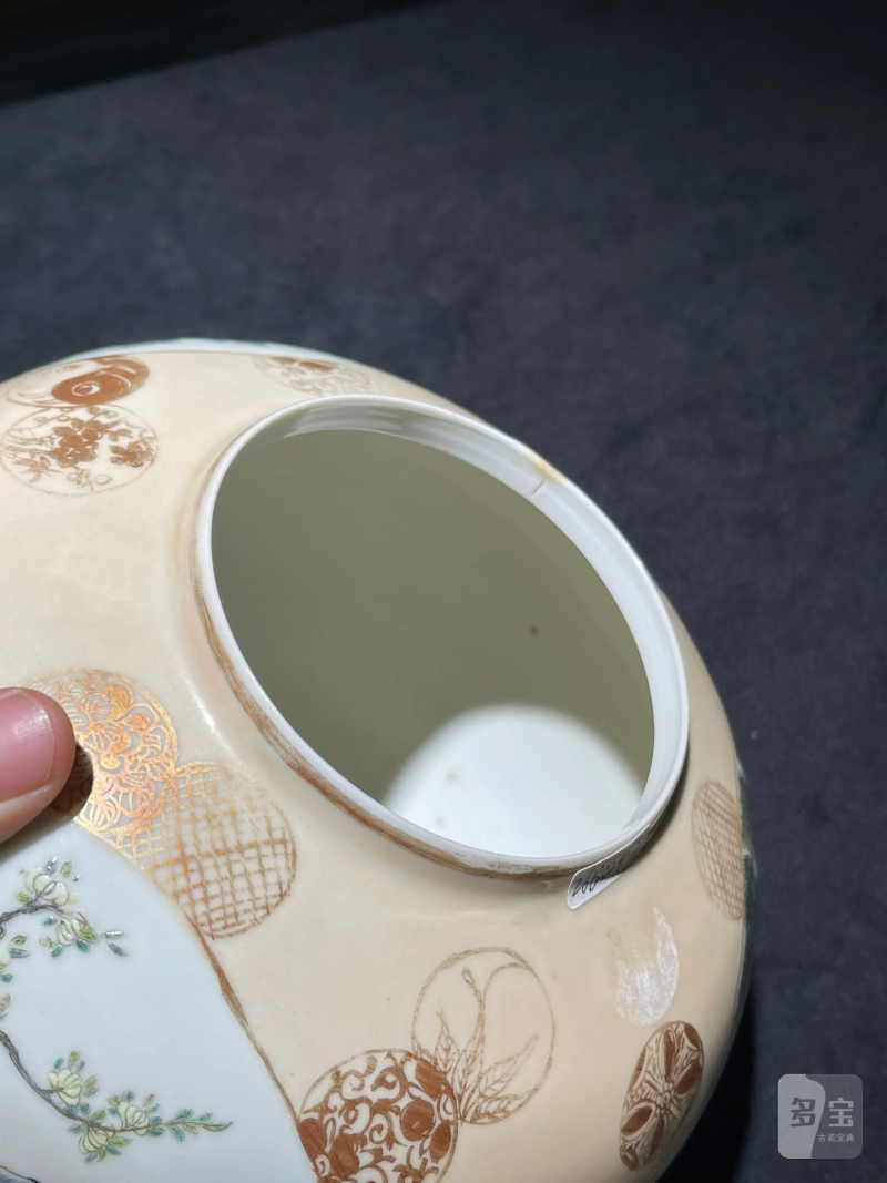 民国 粉彩人物纹皮灯一对 - 图18